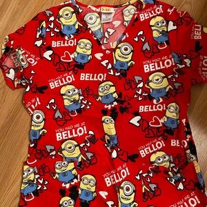 Minions scrub top